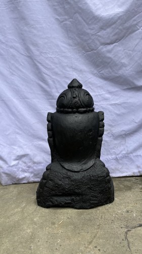 SHIVA BUST GREENSTONE 50 CM FRONT BACK